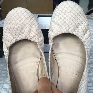 J Crew Cece snakeskin ballet flats. Sz 7